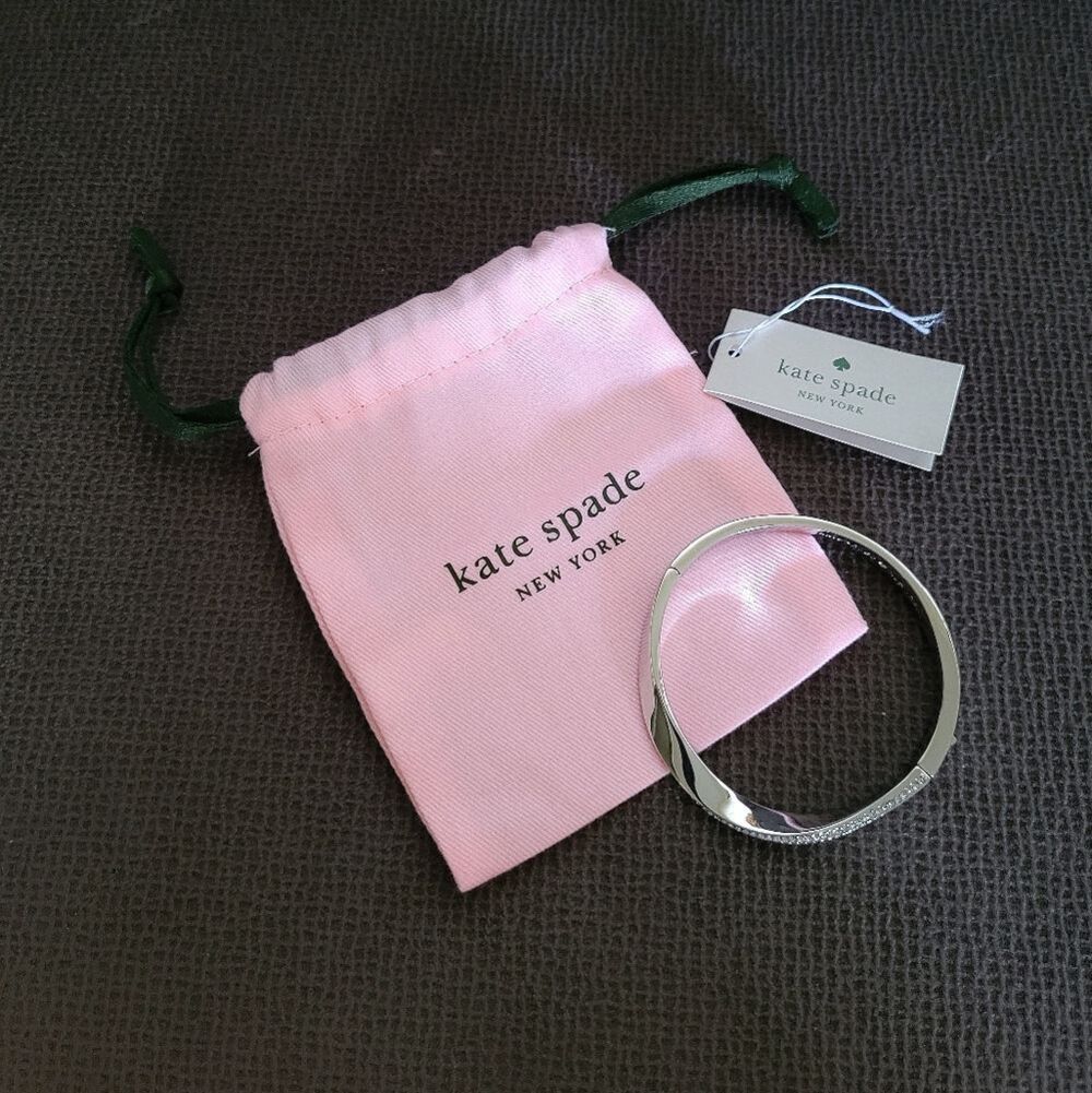 Kate Spade♠️ Silver🤍 "Do the Twist"🔀 Bangle Bracelet - NWT - Picture 11 of 15